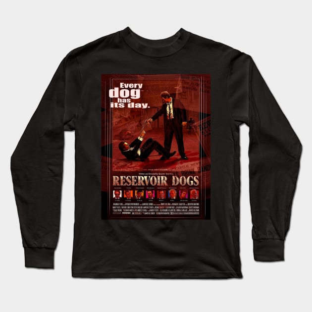 Reservoir Dogs artwork Long Sleeve T-Shirt by SAN ART STUDIO 